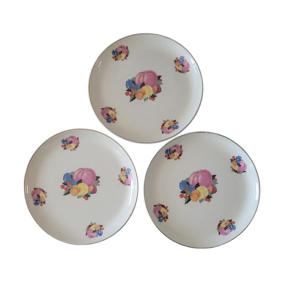 Vintage 30s Country Gentleman by Cavitt Shaw WS George Salad Plates Set of 3